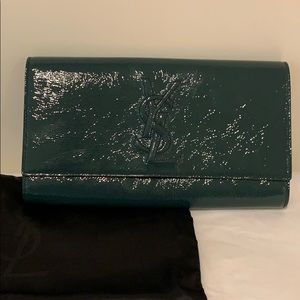 YSL: 'Belle de Jour - Large' Patent Clutch